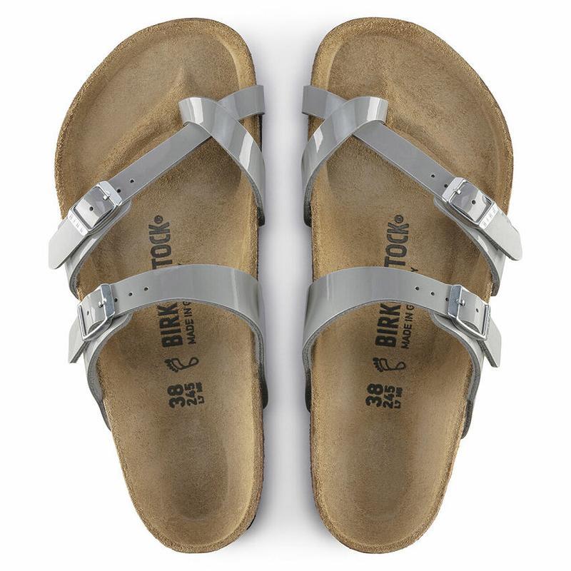 Birkenstock Lak Flor Mayari Dame Sølv | DK 402QMA